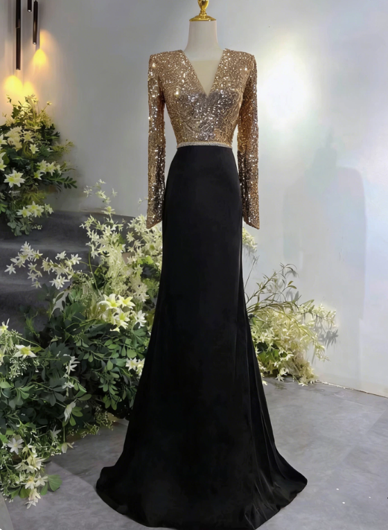 Gorgeous Prom Dress A-Line V-Neck Evening Dress Formal Dress - FashionDia