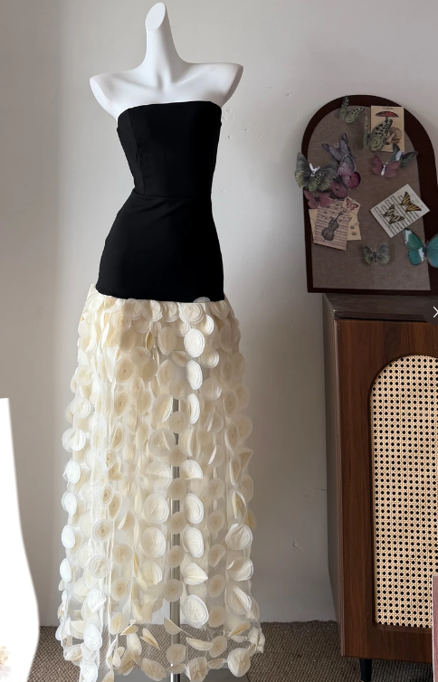 New Arrival Prom Dress A-Line Strapless Evening Dress Gala Dress - FashionDia