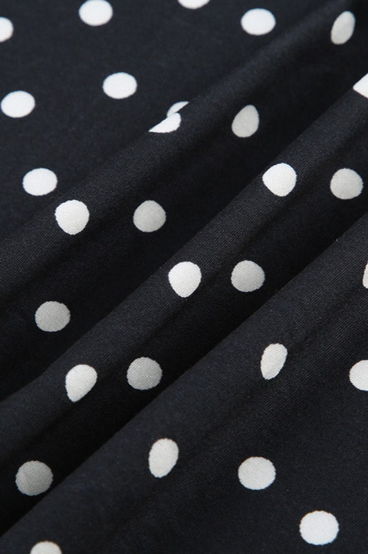 Polka Dot Mesh A-Line Mini Dress - View 4 | VelvetHem