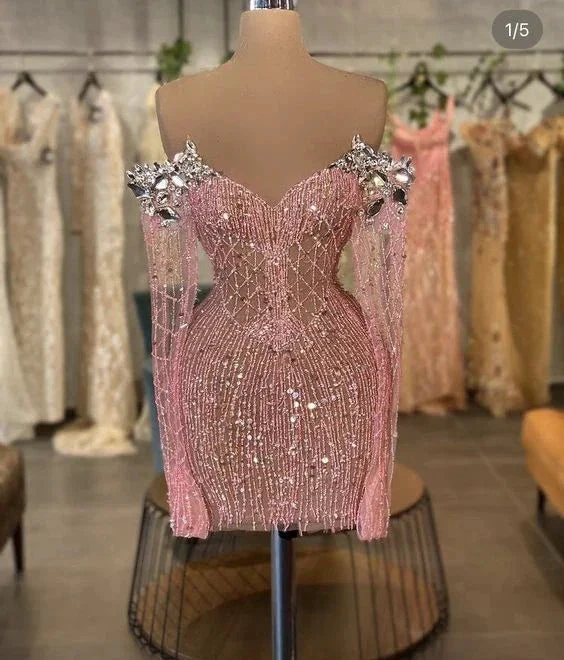 Luxurious Pink Homecoming Dress Chic Homecoming Dress (ZD12297)