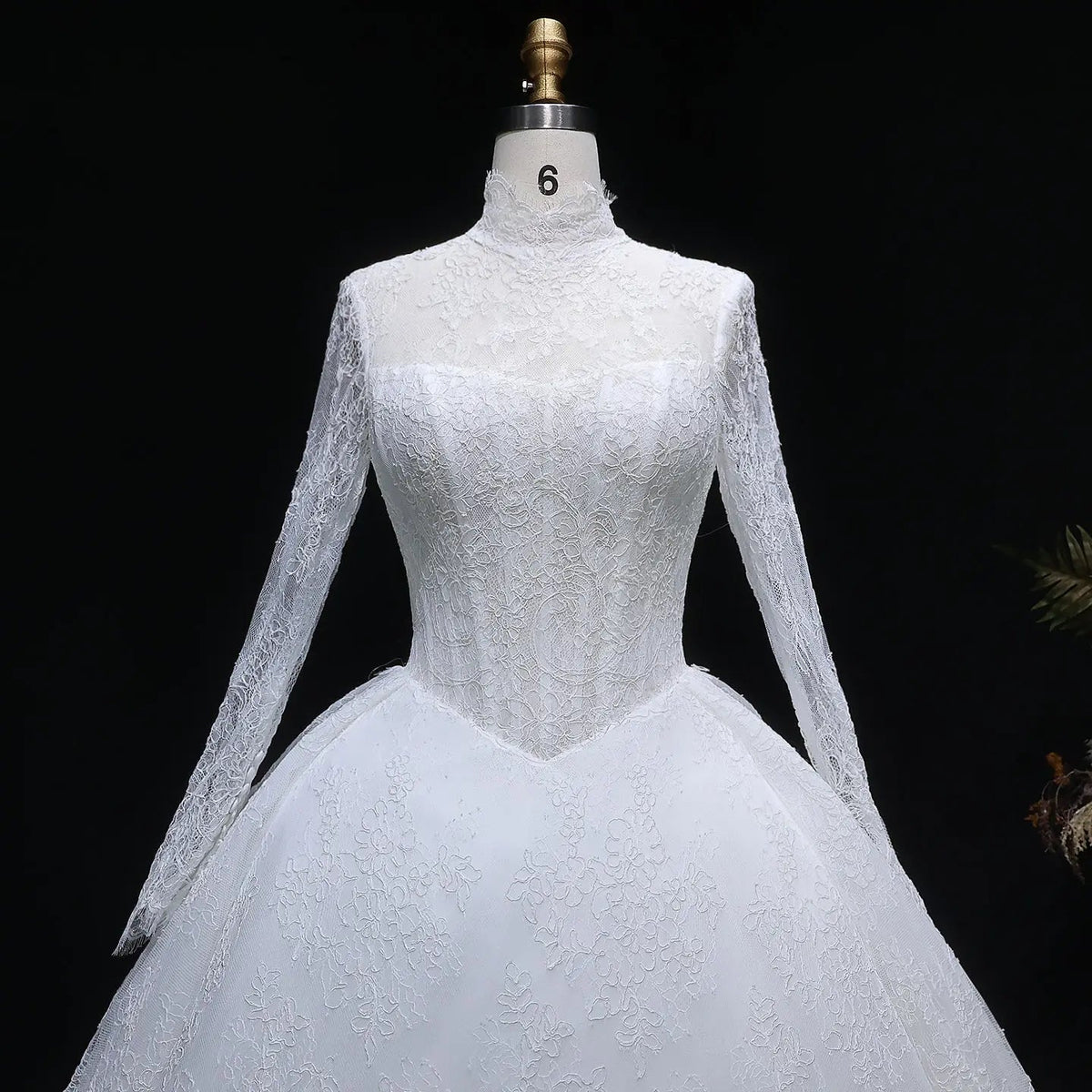Luxury High Neck Lace Wedding Dress ZP182