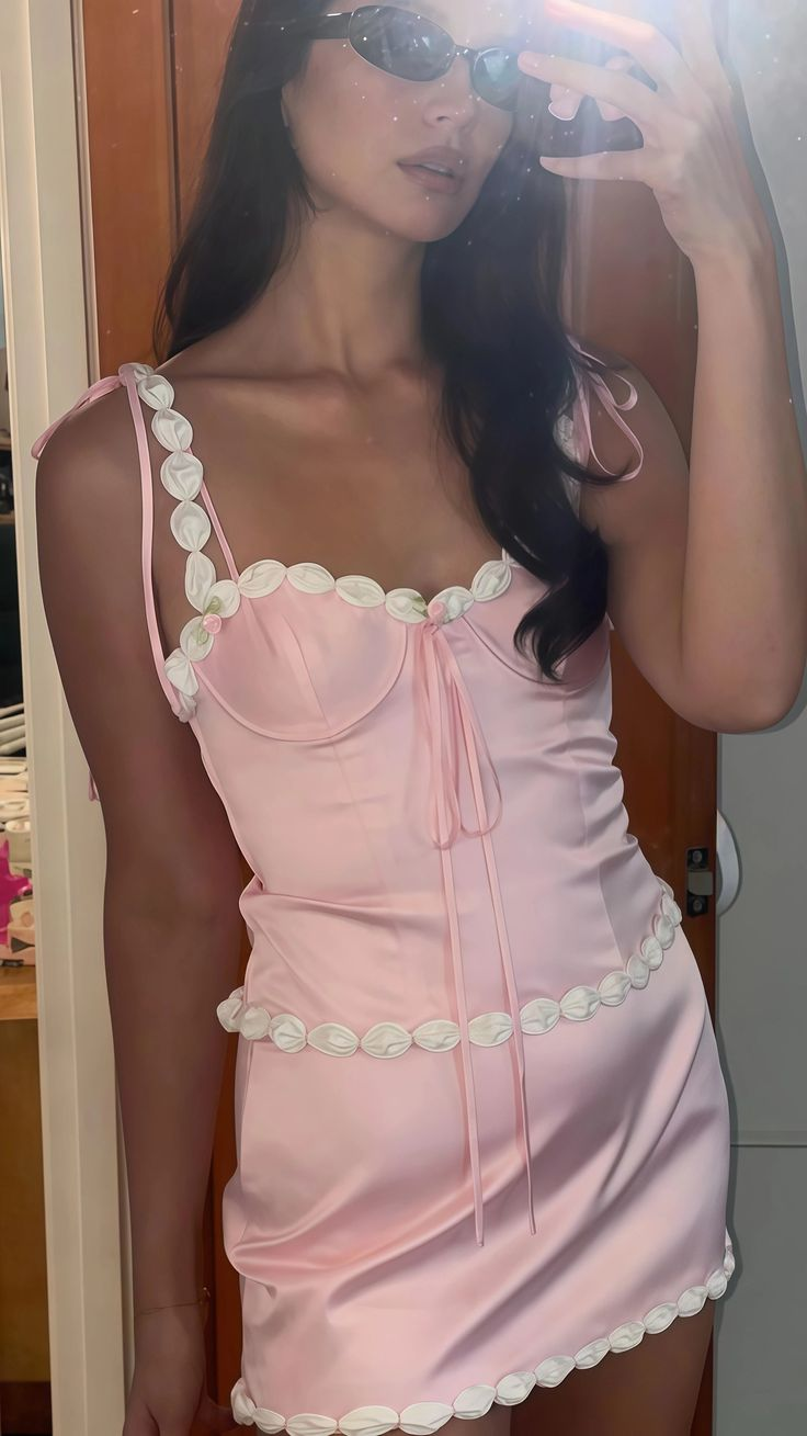 Cute Pink Spaghetti Straps Sweetheart Neck Sheath Birthday Outfits Short Graduation Homecoming Dress D033
