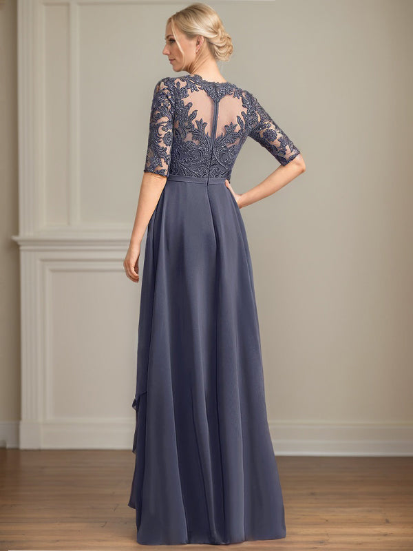 Chiffon Lace Maxi Dress - View 5 | FashionDia