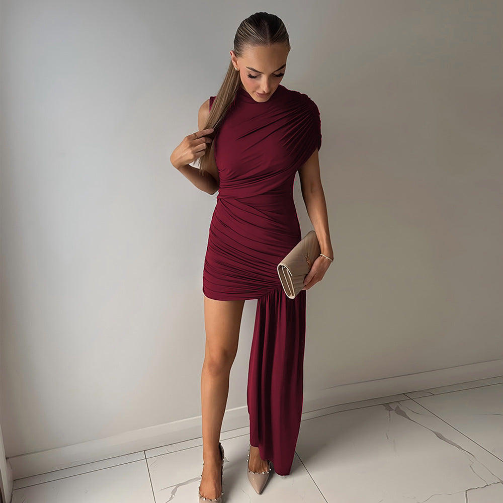 Gema Mini Dress Maroon
