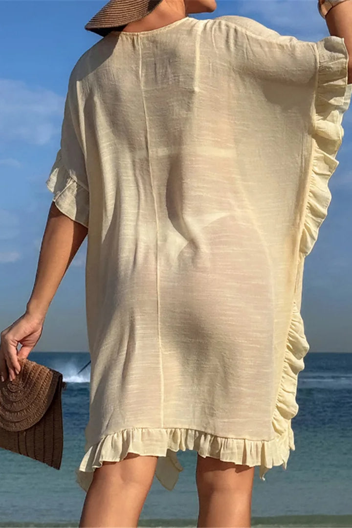 Vintage Inspired Short Sleeve Crochet Dress for Modern Fashion Wear
