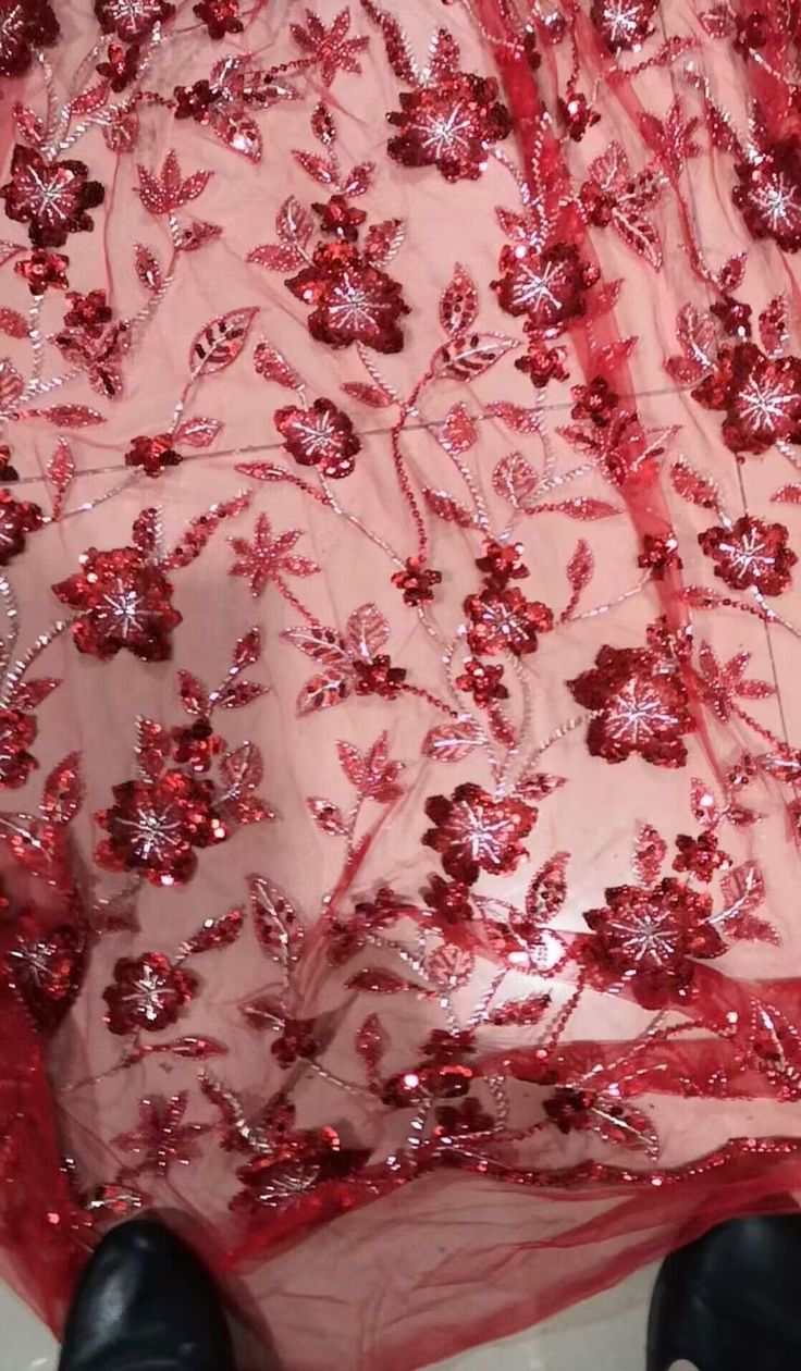 Gorgeous Red Lace Beading Mermaid Evening Dress Party Prom Dress - View 6 | FashionDia
