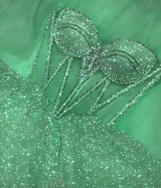 Sexy Sleeveless Green Party Dresses, Prom Dress