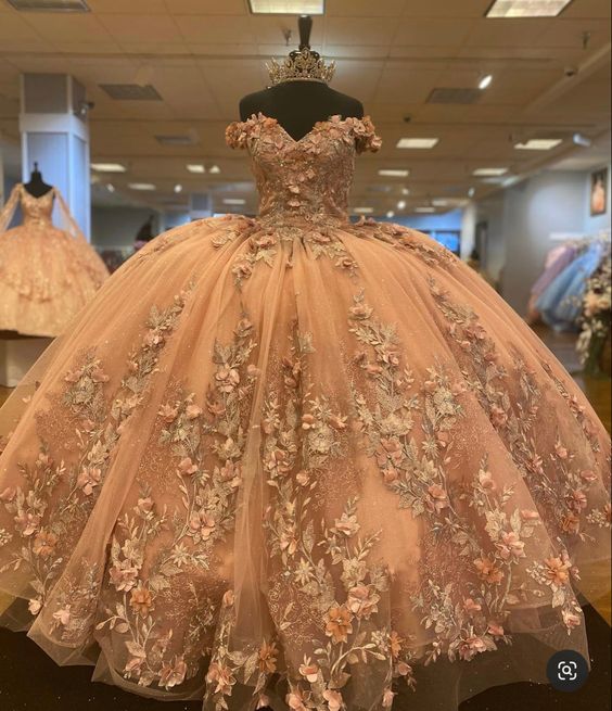 champagne lace ball gown prom dresses long evening dress