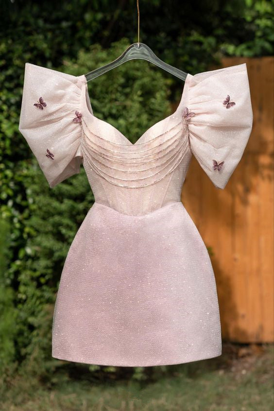 Pink Short Party Dress Homecoming Dress