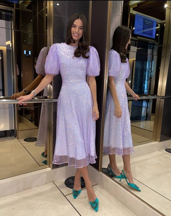 Purple Fashion Party Prom Dresses