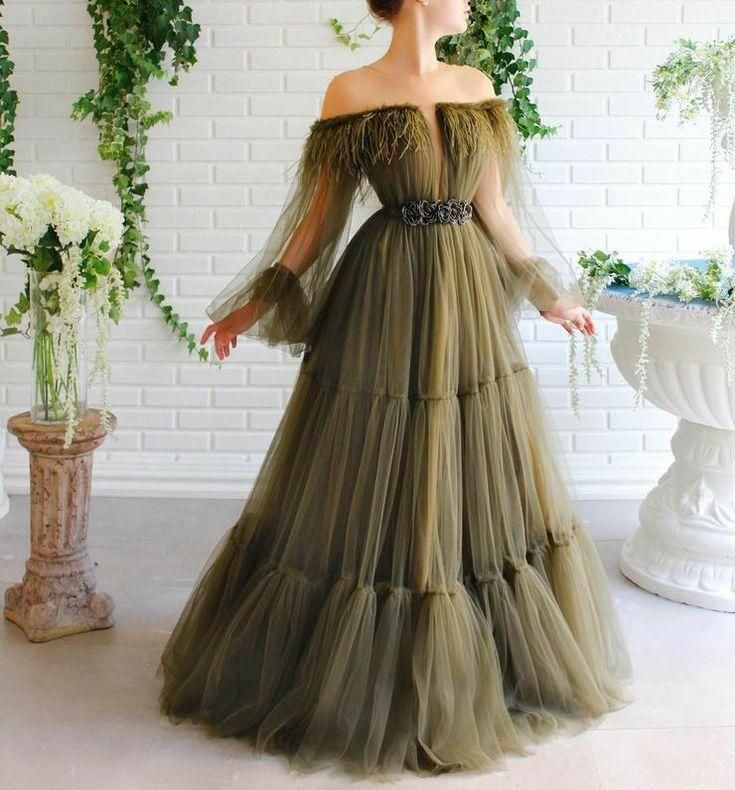 Vintage Prom Dress Cheap Customed Prom Dress tulle long prom dress formal dress