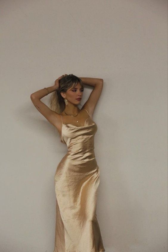 Champagne Evening Dress Long Prom Dress Party Dress