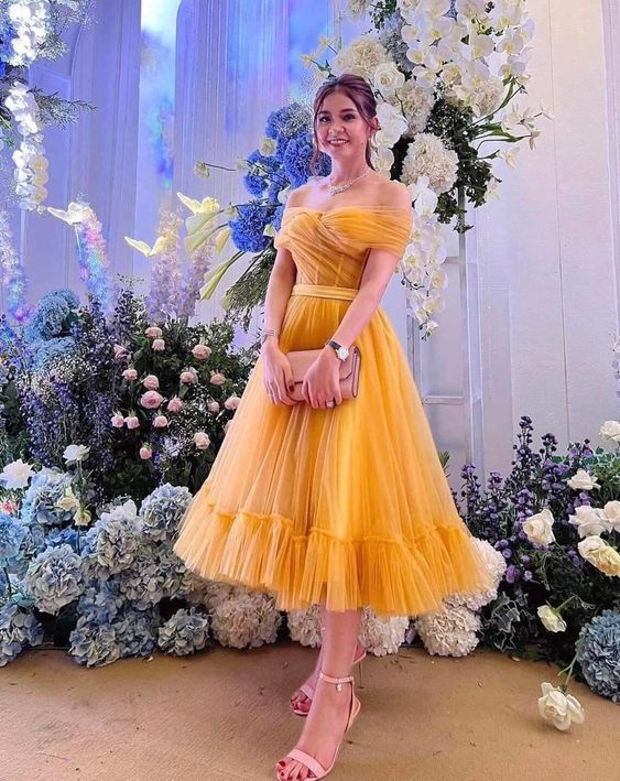Yellow Gown Party Gown Prom Dress