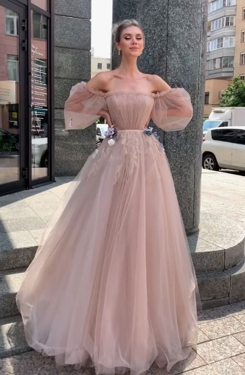 Long Prom Dress A line evening dress