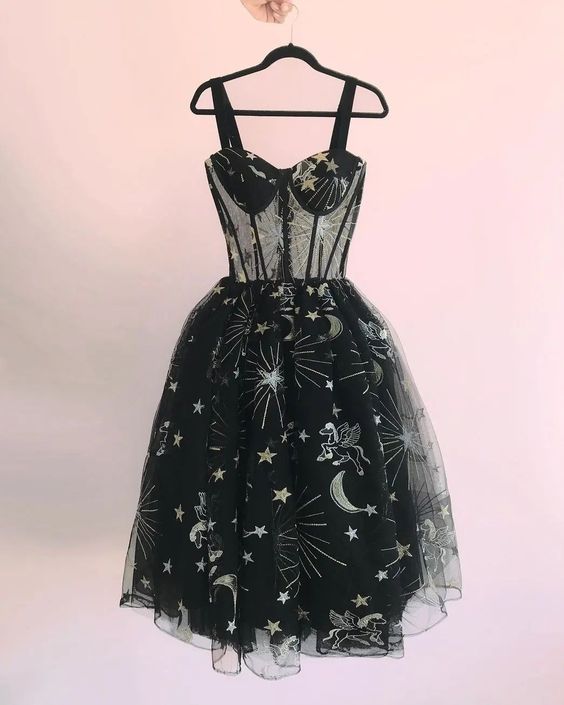 Black Short Party Dress Homecoming Dress