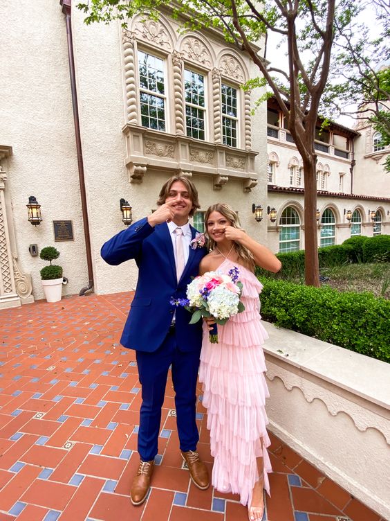 Pink Evening Dress Long Prom Dress Party Dress - FashionDia