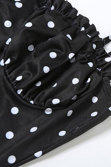 Elegant Polka Dot Slip Party Dress - View 5 | VelvetHem