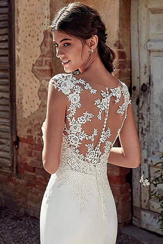 Long Sleeve Mermaid Sexy Wedding Dress - Fashionpara