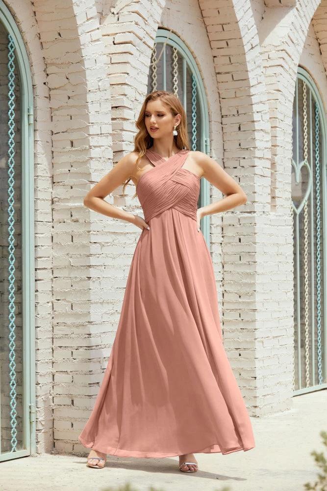 Halter Bridesmaid Dresses Formal Cocktail Prom Gown 28015 by numbersea