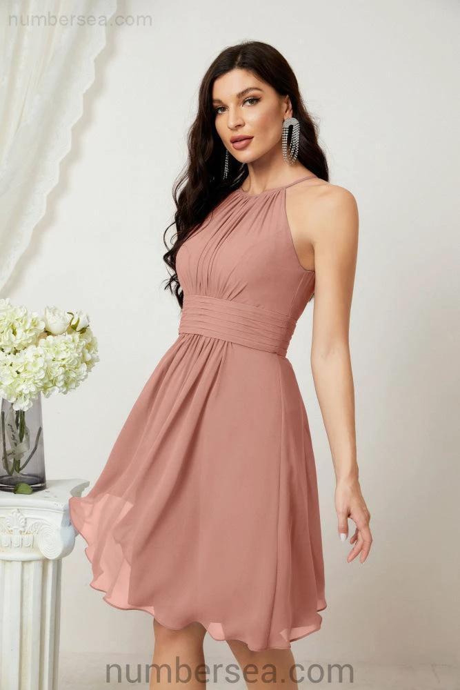 Halter Homecoming Dresses Formal Evening Party Cocktail Dress 28011 Clearance sale (ZD16954)