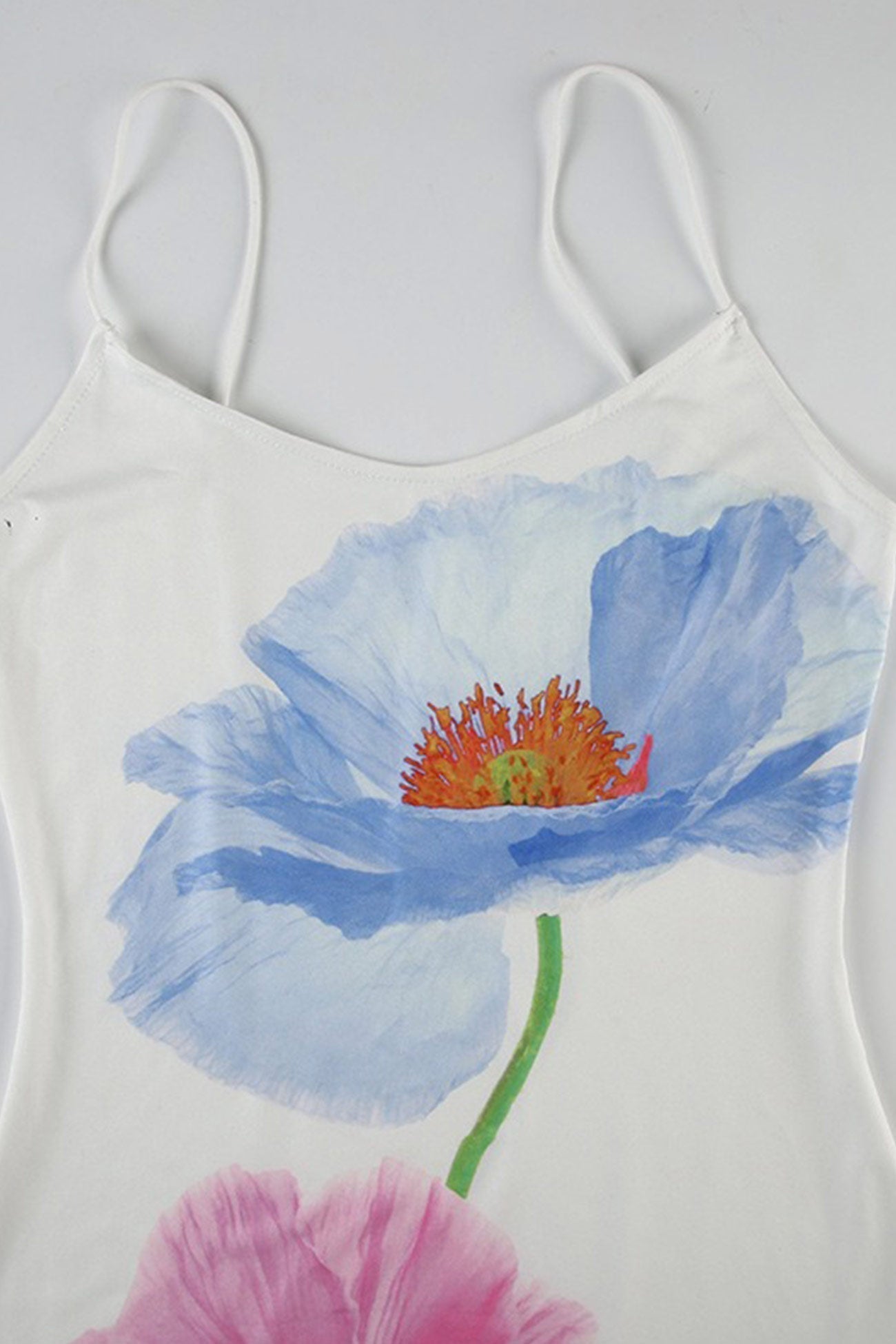 Floral Backless A line Cami Dress