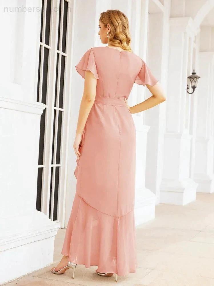 ZapDress Ruffled Bridesmaid Dresses Mermaid Formal Violin Evening Party Prom Gowns 28042 (ZD16997)