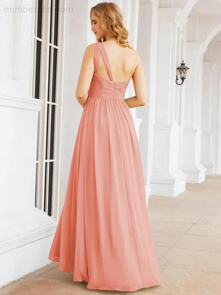 ZapDress One Shoulder Bridesmaid Dresses Long Maxi Formal Evening Party Prom Gowns 28061 (ZD17044)