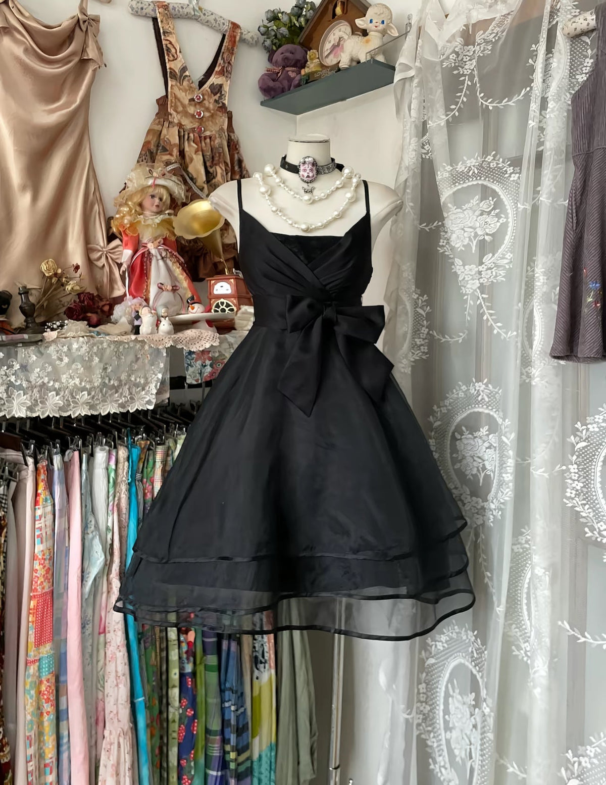 Spaghetti Straps A-Line Black Short Homecoming Dress