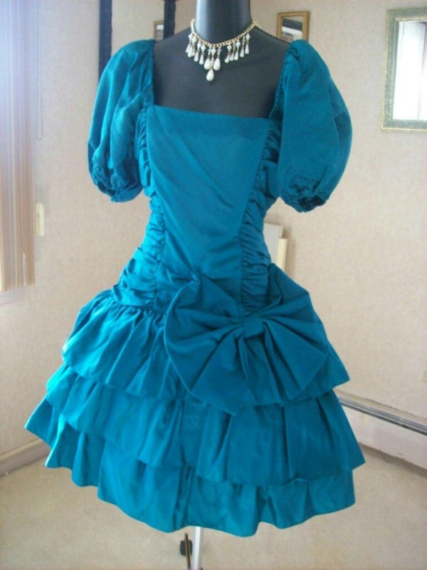 A-Line Blue Short Formal Dress Homecoming Dress