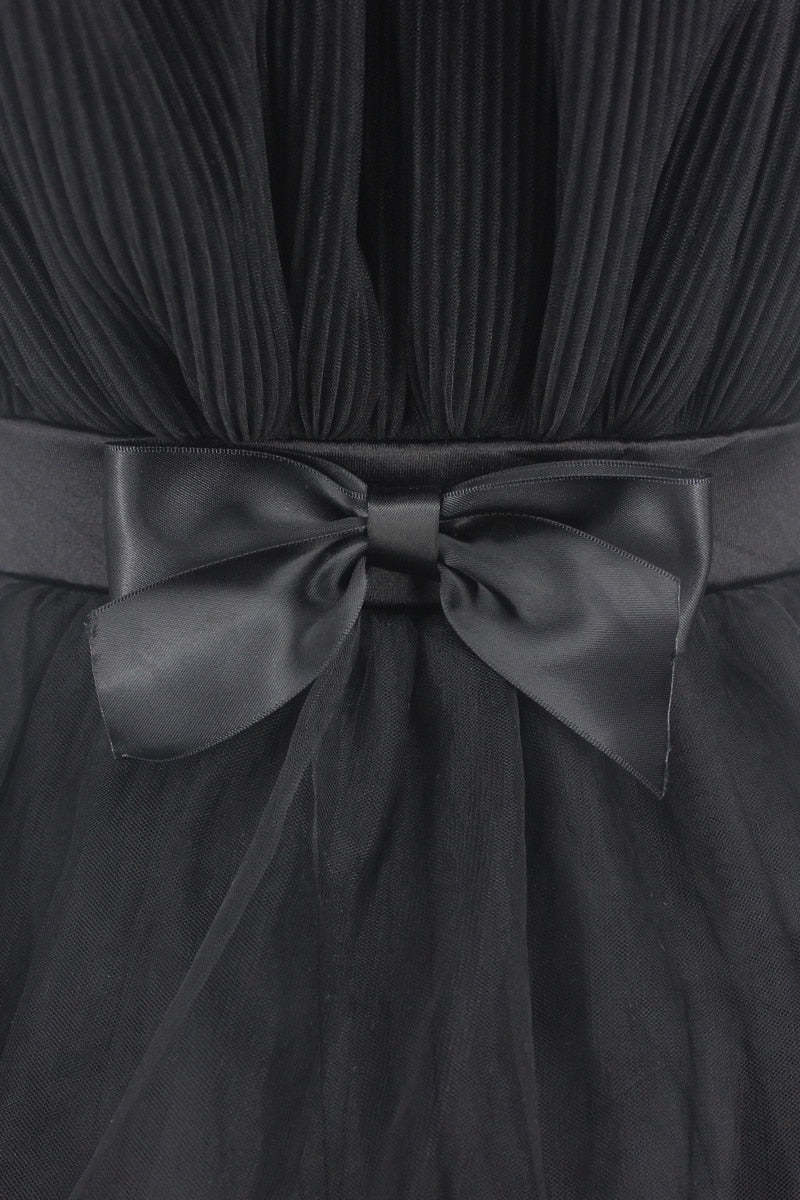 Sexy Prom Solid Color Mesh Bow Decor Strapless Evening Dresses(4 Colors) - View 4 | VelvetHem