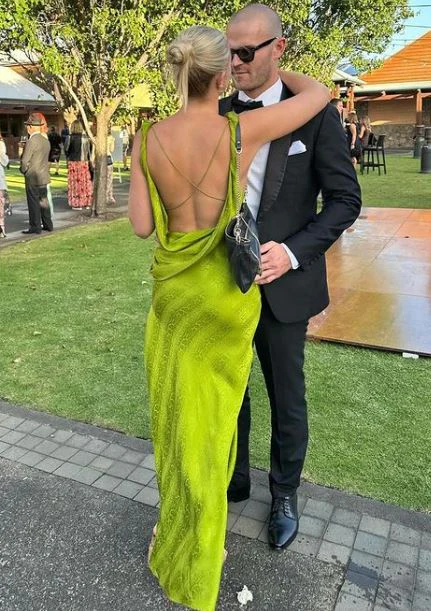 Chic Print Long Prom Dress Sexy Backless Evening Dress - FashionDia