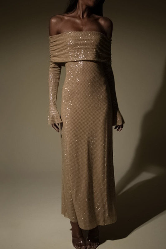 Bodycon Sequin Maxi Party Dress - View 4 | VelvetHem