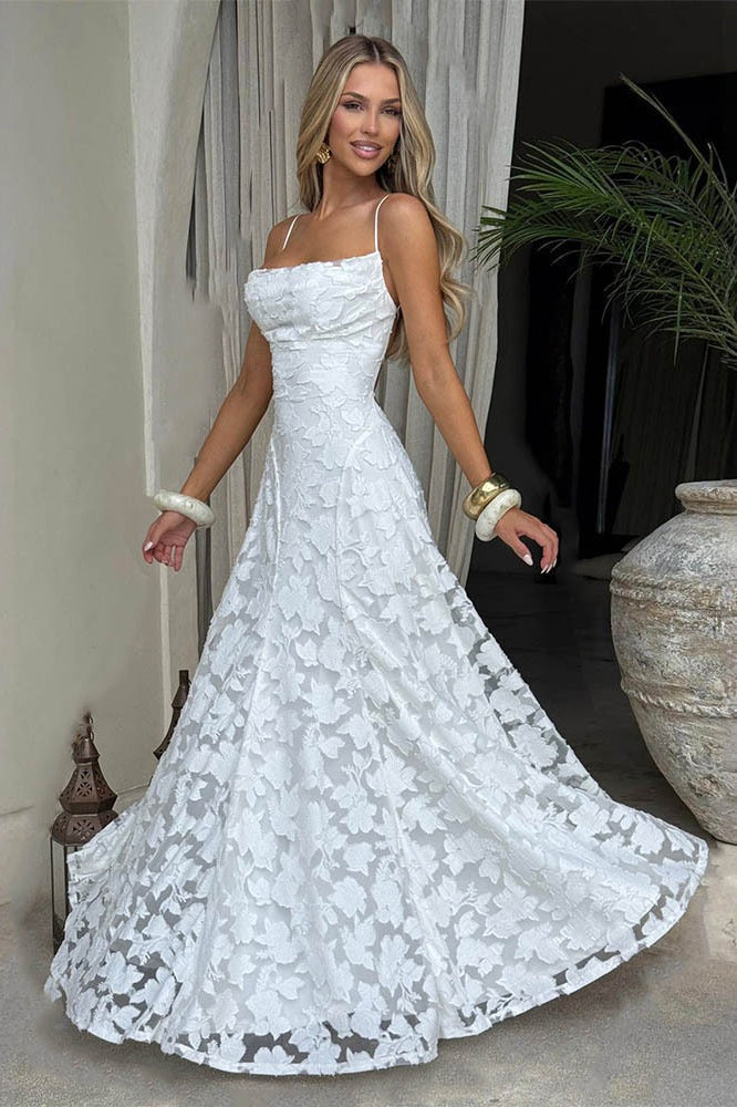 Backless Chiffon Maxi Dress