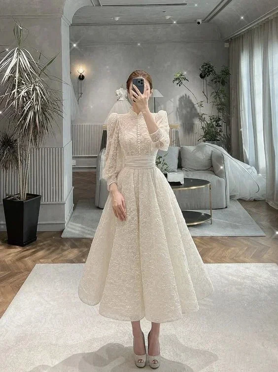 Retro Style A-line Wedding Dress,Engagement Dress Y6589 by simplepromdress