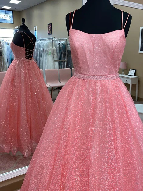 Sparkling Prom Dress Long, Formal Ball Dress, Evening Dress, Dance Dresses, School Party Gown - FashionDia