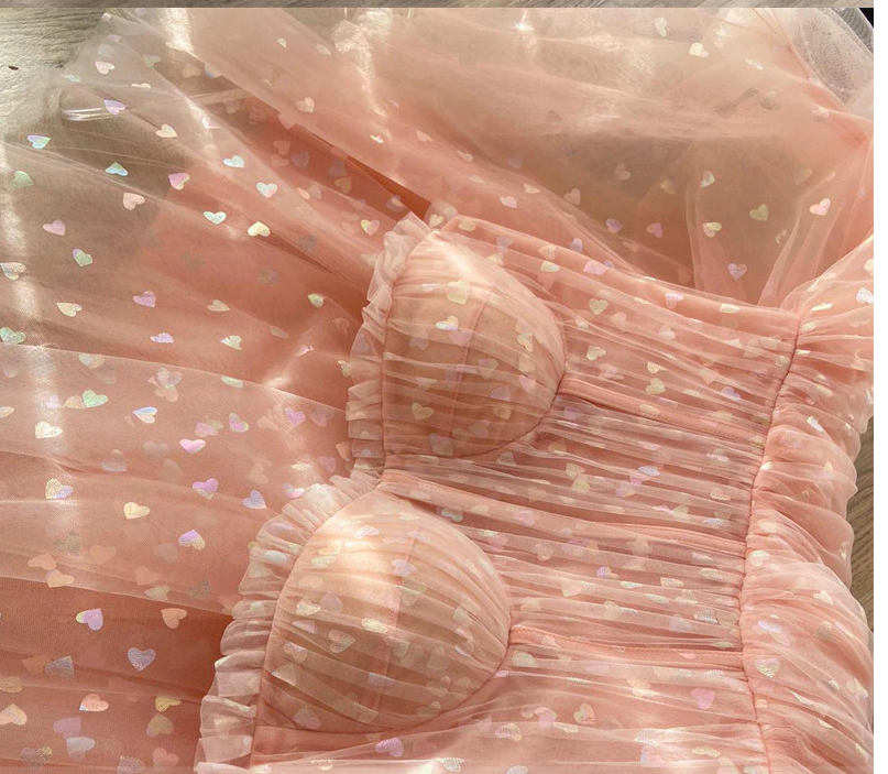 pink homecoming dresses tulle sweetheart Homecoming Dress - View 3 | FashionDia