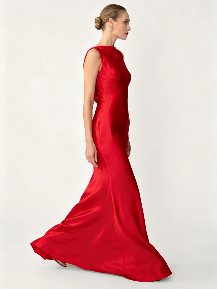 Tied & Drawn ��� Satin Gown