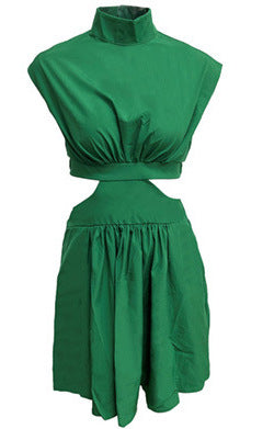 Glorina Mini Dress Dark Green