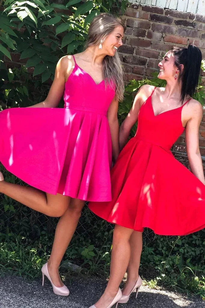 Sexy A-Line Spaghetti Straps Short Homecoming Dresses Y1410 by simplepromdress