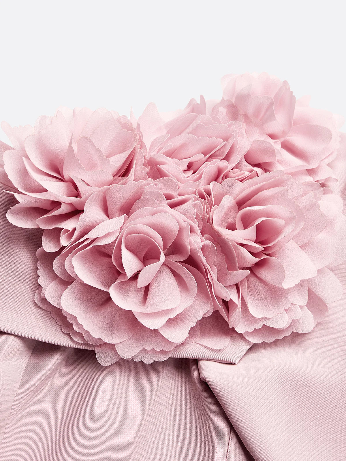 Women Pink 3D Floral Off-the-Shoulder Short Sleeve Dressy Jumpsuit - View 6 | FashionDia