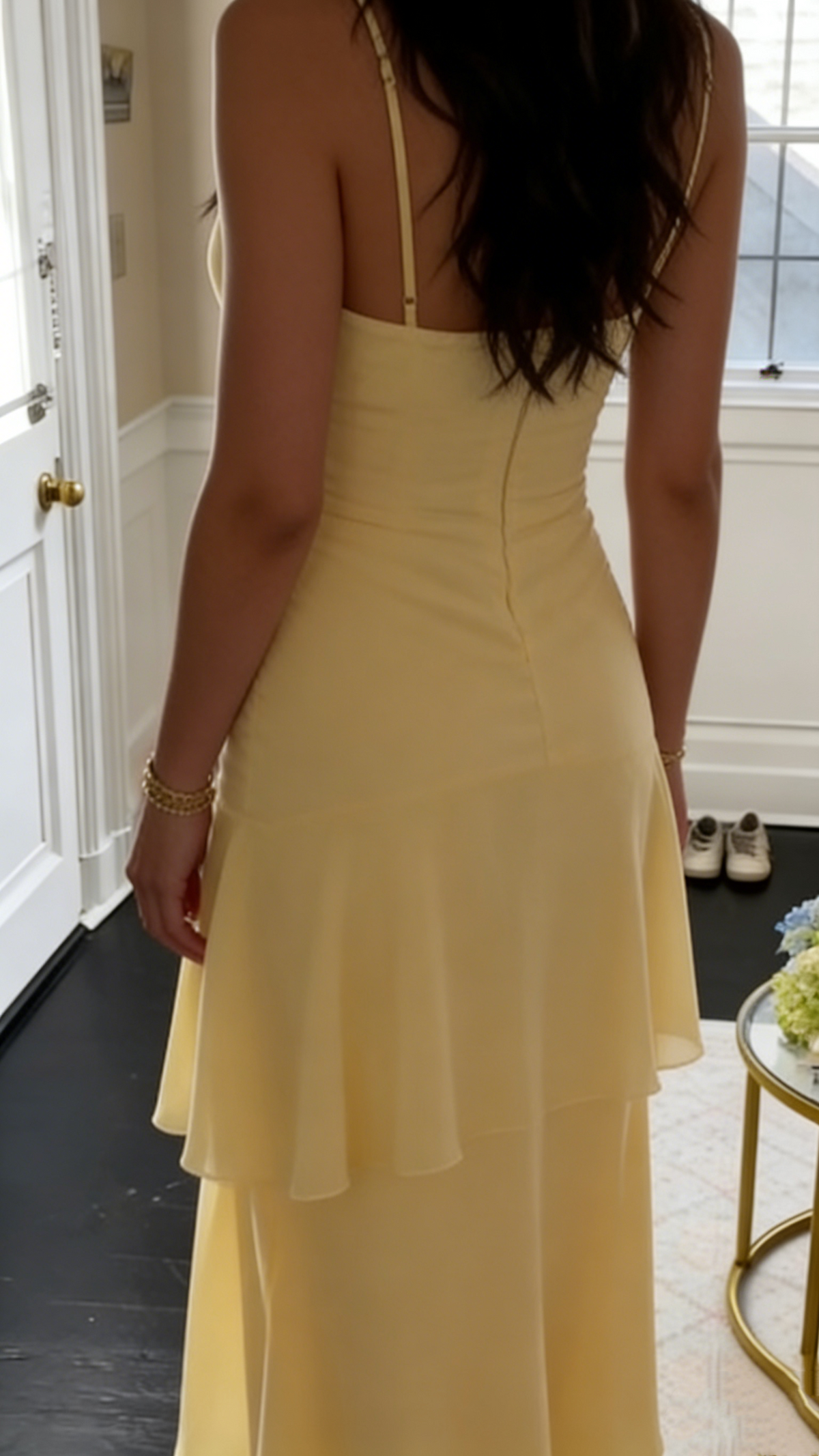 Yellow Fashion Long Prom Dress Evening Party Dresses - View 6 | VelvetHem