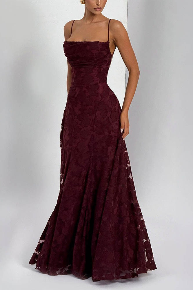 Backless Chiffon Maxi Dress