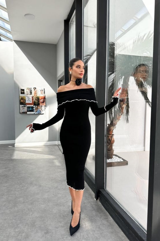 Slim-Fit One-Shoulder Ruffle Work Dress - View 2 | VelvetHem