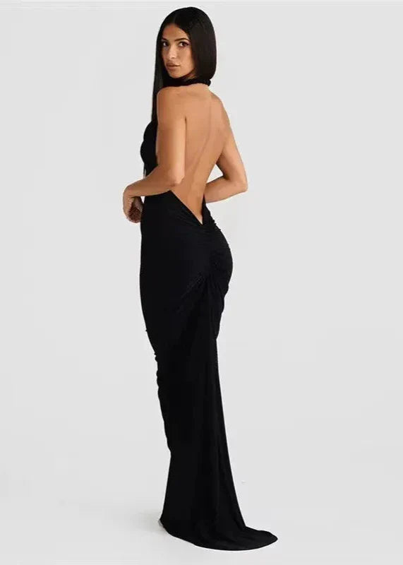 Backless Sling Slim Fit Long Dress