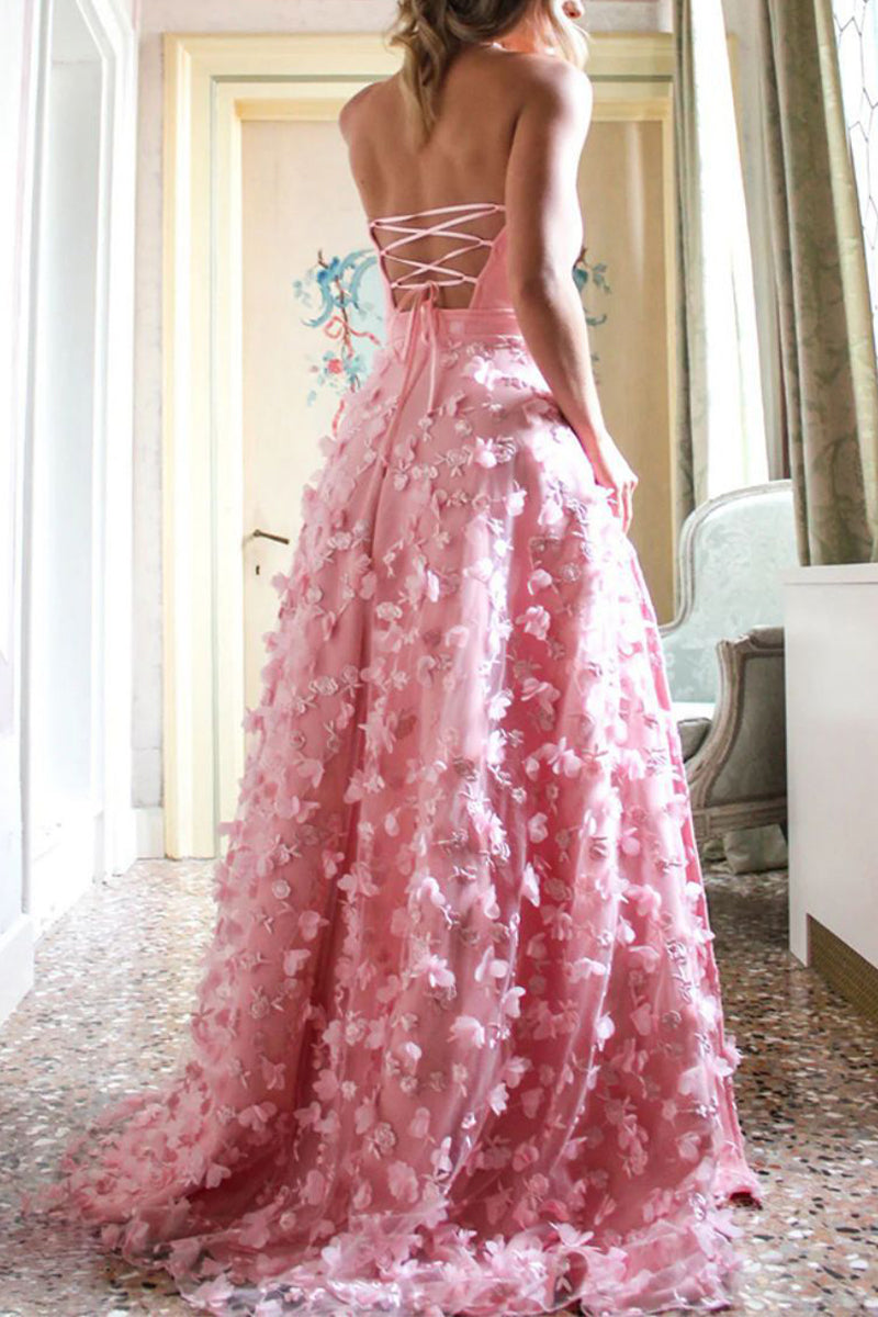 Elegant Solid Frenulum Strapless Evening Dress Dresses - View 9 | VelvetHem