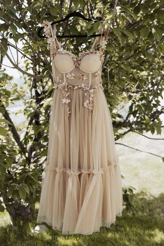 Cute tulle short A-Line prom dress homecoming dress - FashionDia