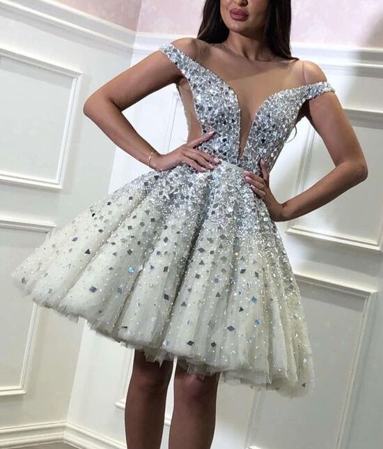 A-Line Tulle Party/Homecoming Dress Short Prom Dress
