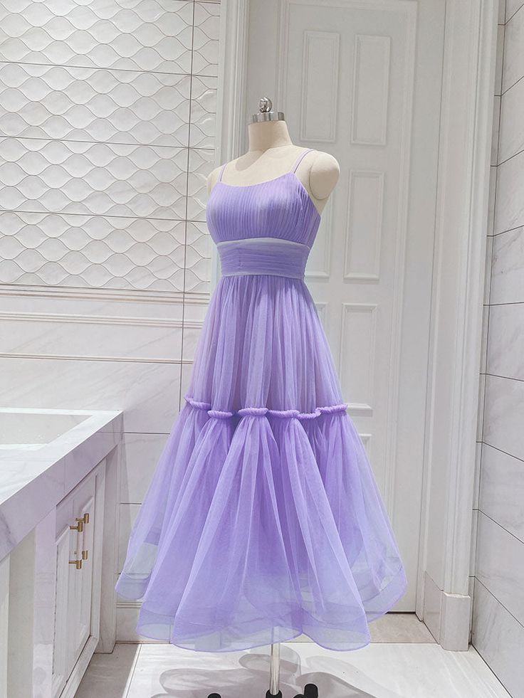 Simple Aline Tulle Green Short Prom Dress, Tulle Green Homecoming Dress - FashionDia