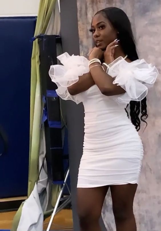 Black Girl Homecoming Dress Short Party Gown