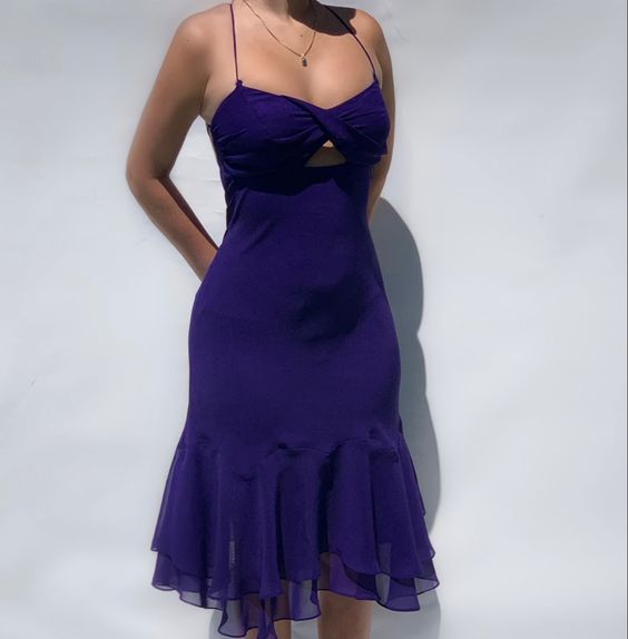 Sexy Purple Midi Prom Dresses For Girls Formal Party Gowns